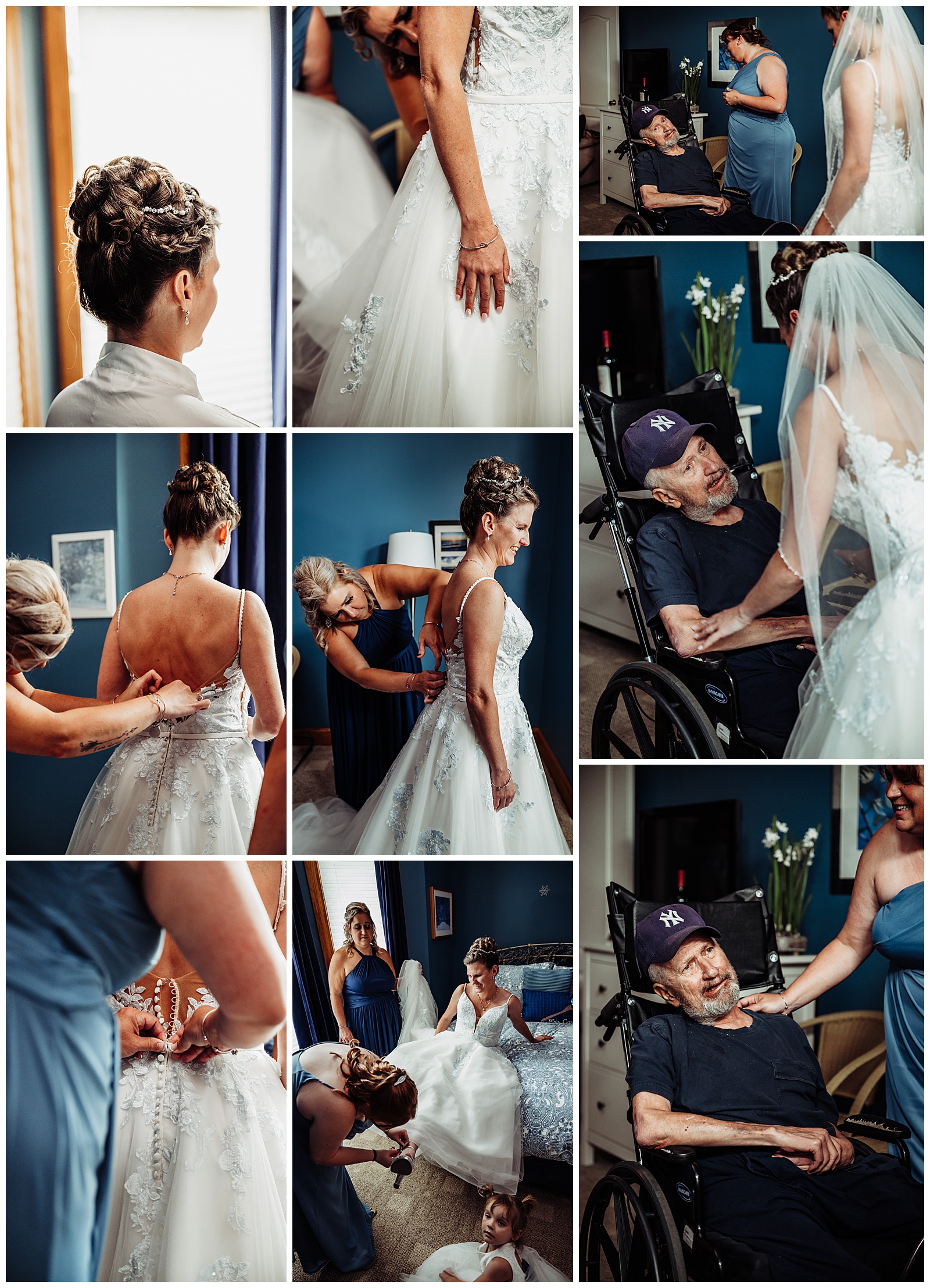 Bridal Prep + First look with Dad in Edinboro

