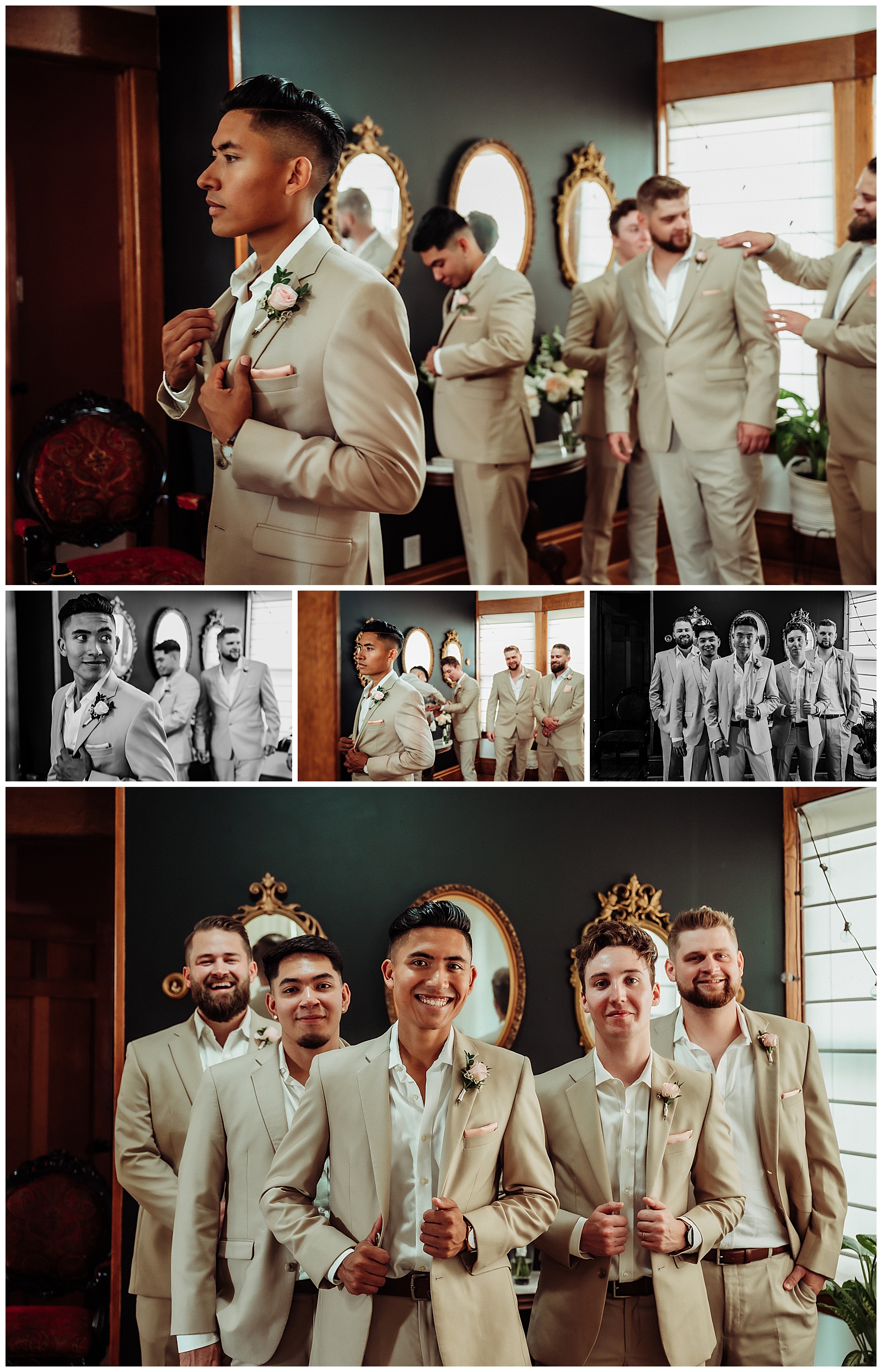 Indiana Wedding groomsmen captured by Rowen + Eden Photography