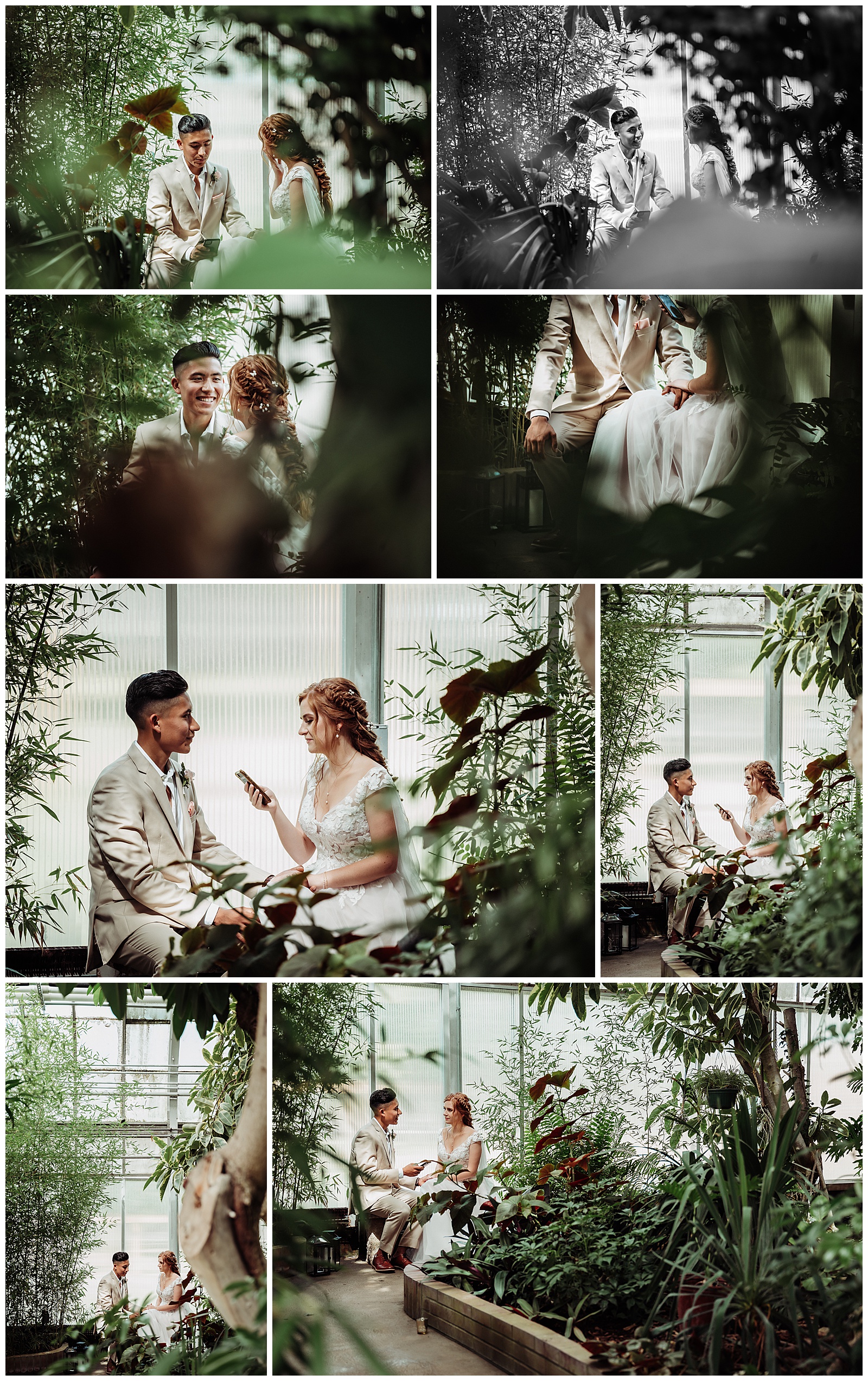 Private vow exchange in the greenhouse