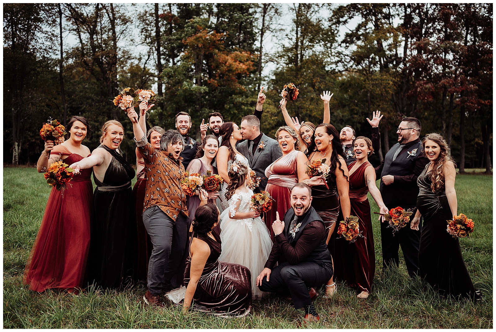 Bridal Party at Tuck'd Inn Farm Event Center in Cooksburg PA