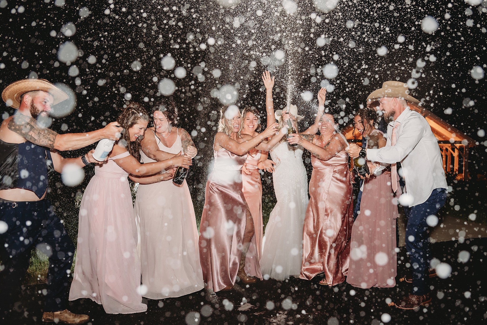Morning Glory Inn Bridal Party Champagne Pop