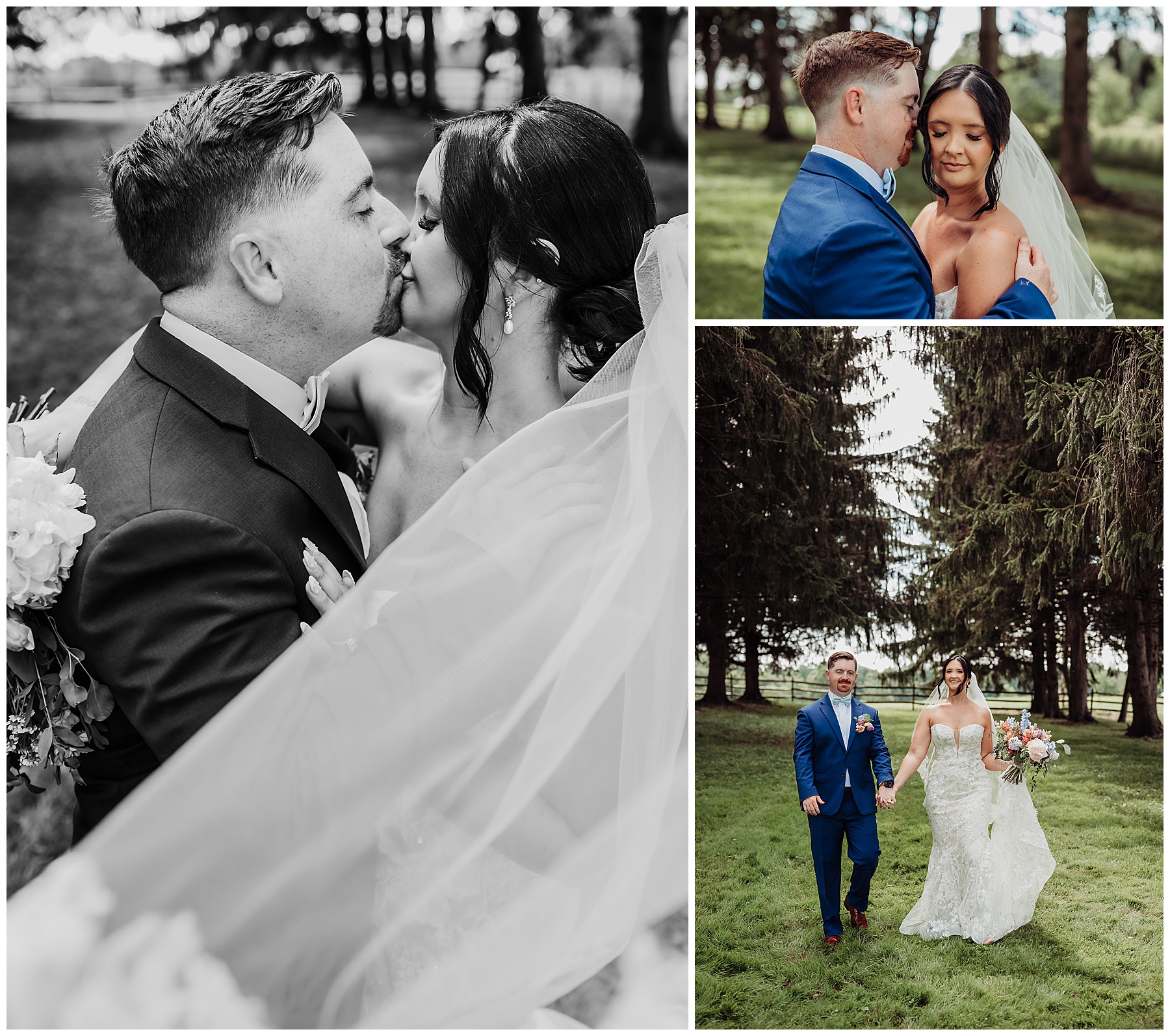 Bride and Groom Portraits at Irons Mill Wedding