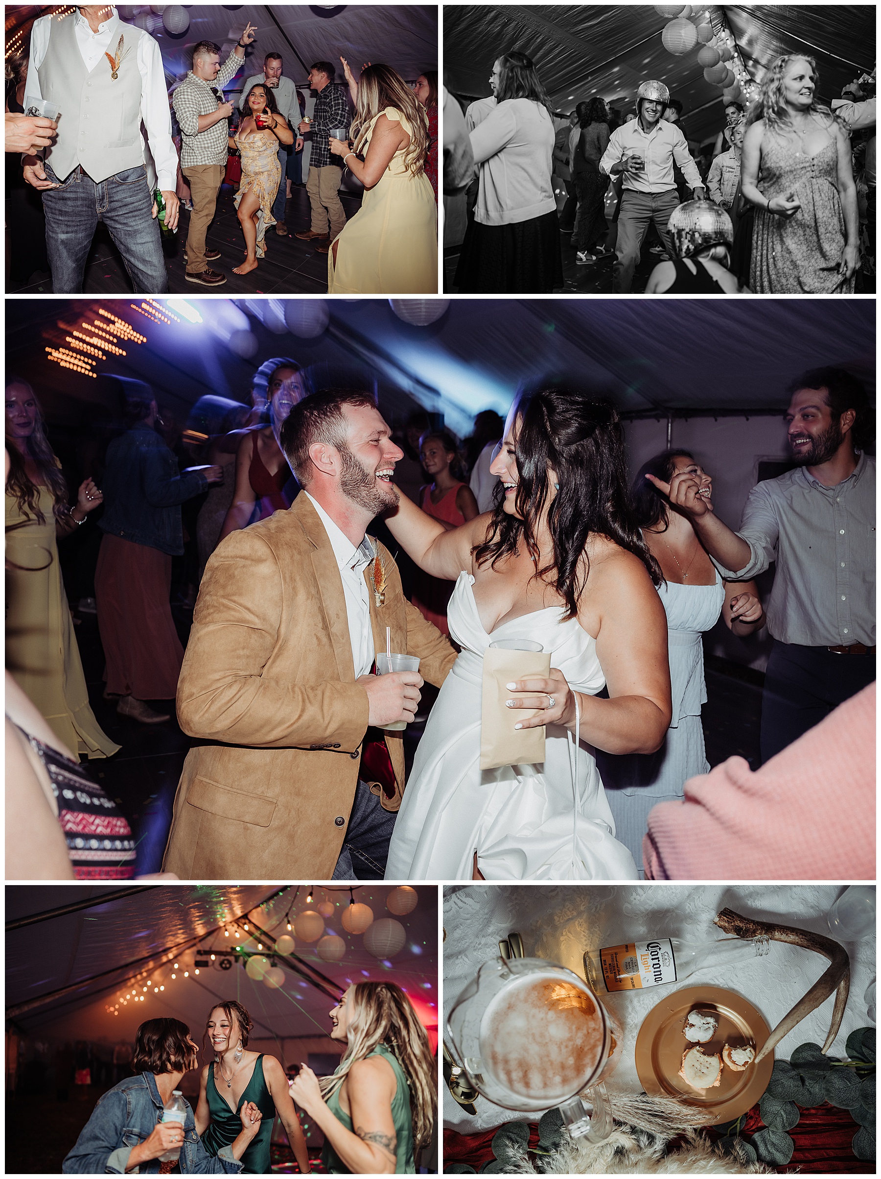 Tent Reception at Hilltop Wedding