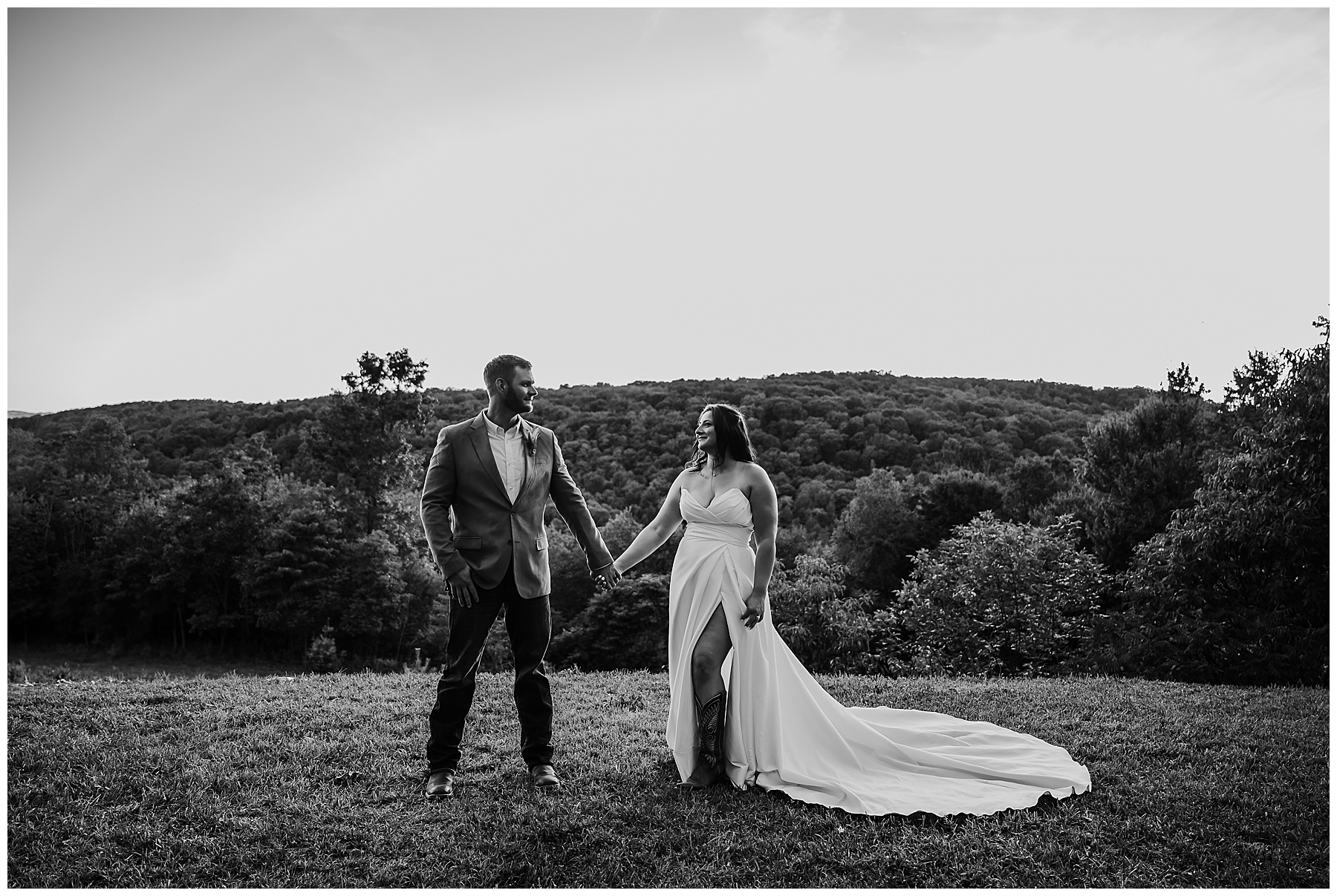 Bride + Groom Portrait on Hilltop
