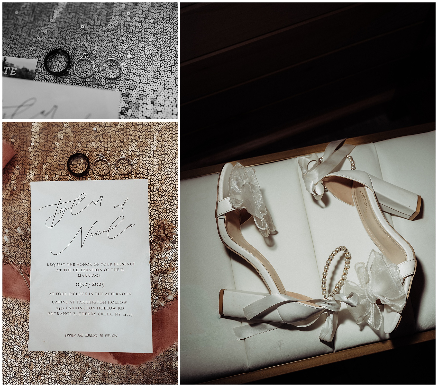 Wedding details for Farrington Hollow Wedding