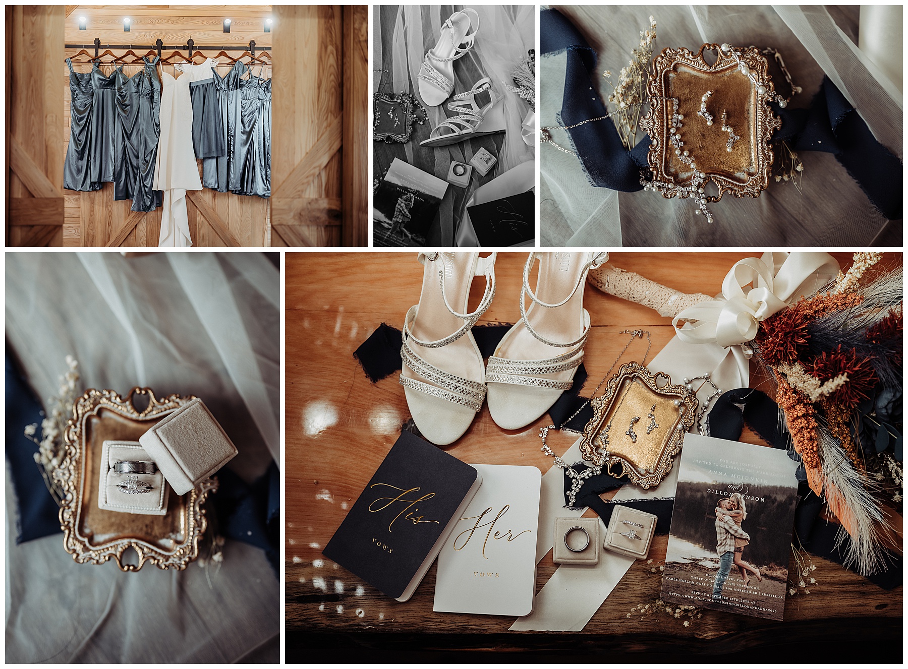 Timber Haven Wedding details at Cable Hollow Golf Course
