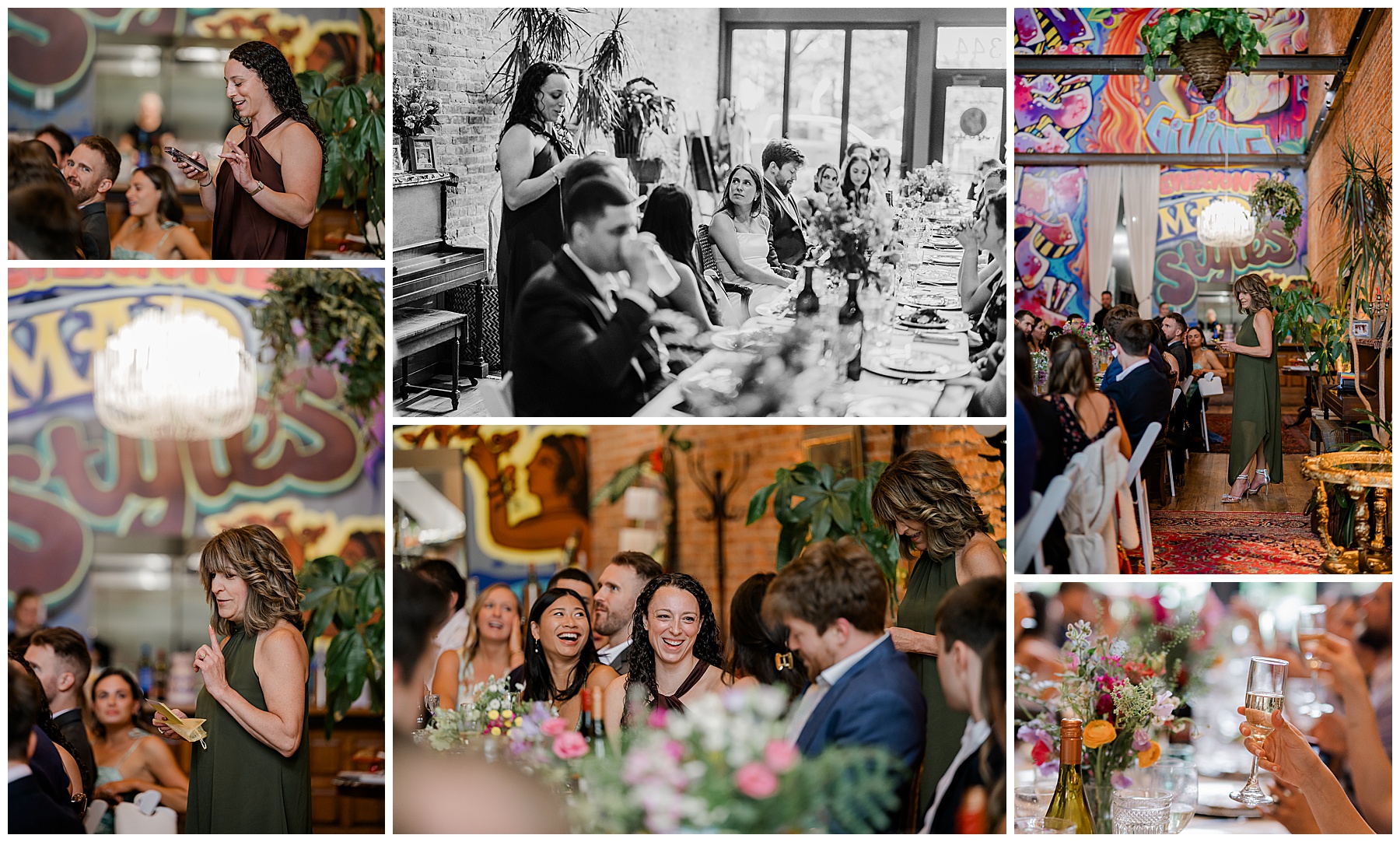 Speeches at Twig & Vine during wedding celebration