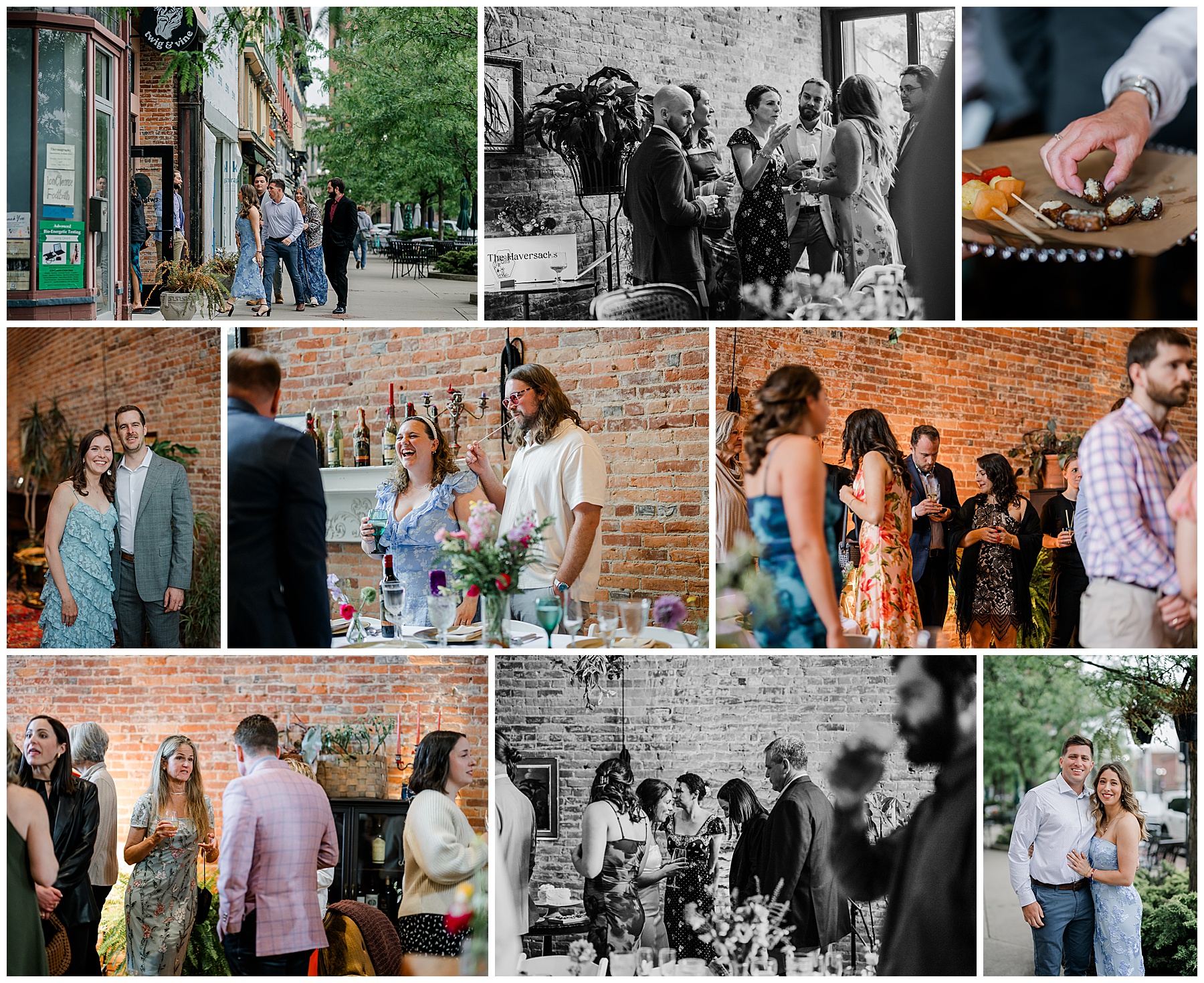 Guests arriving and interacting at Twig & Vine