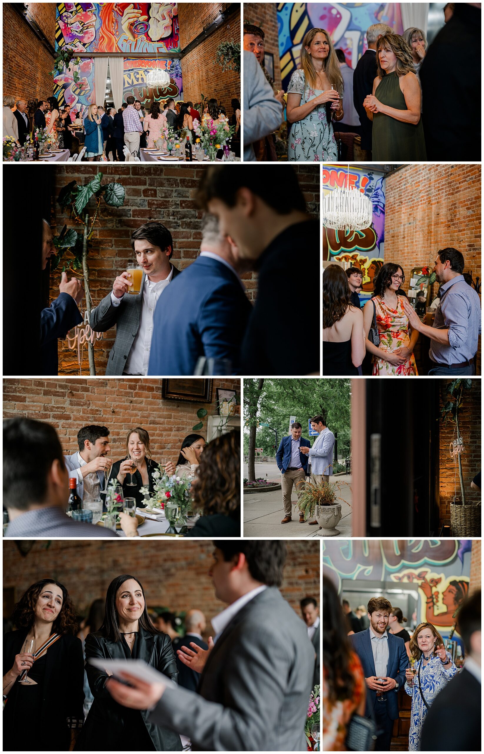 Guests interacting at Twig & Vine during cocktail hour