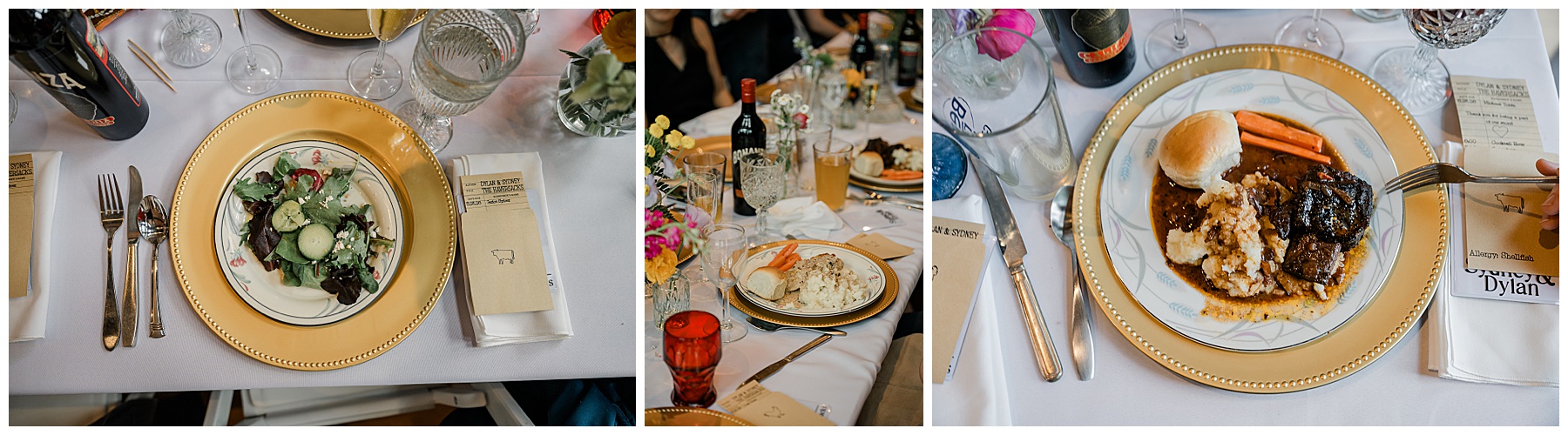 Dinner at Twig & Vine for wedding reception