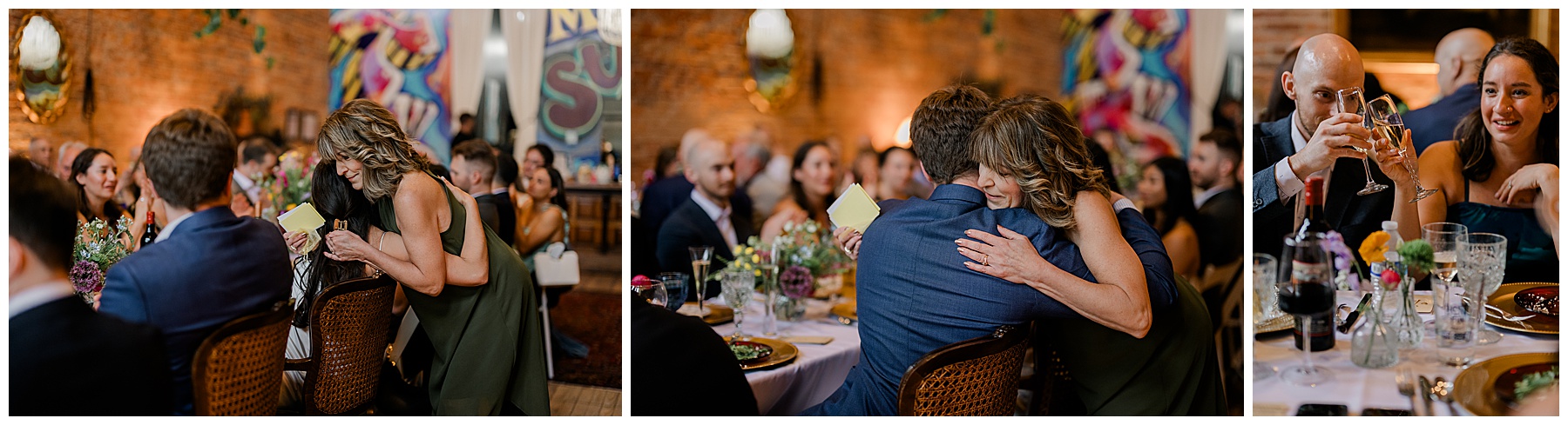 Hugs and toasts following speeches at Twig & Vine 