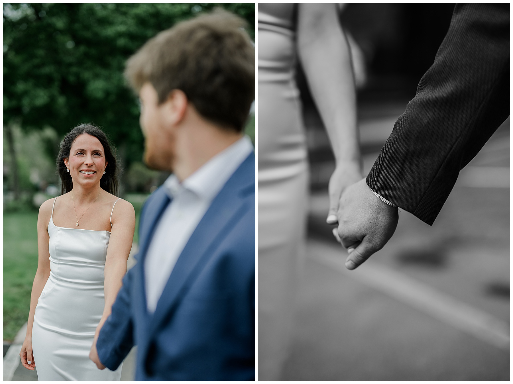 Bride + Groom Walking to Twig & Vine
