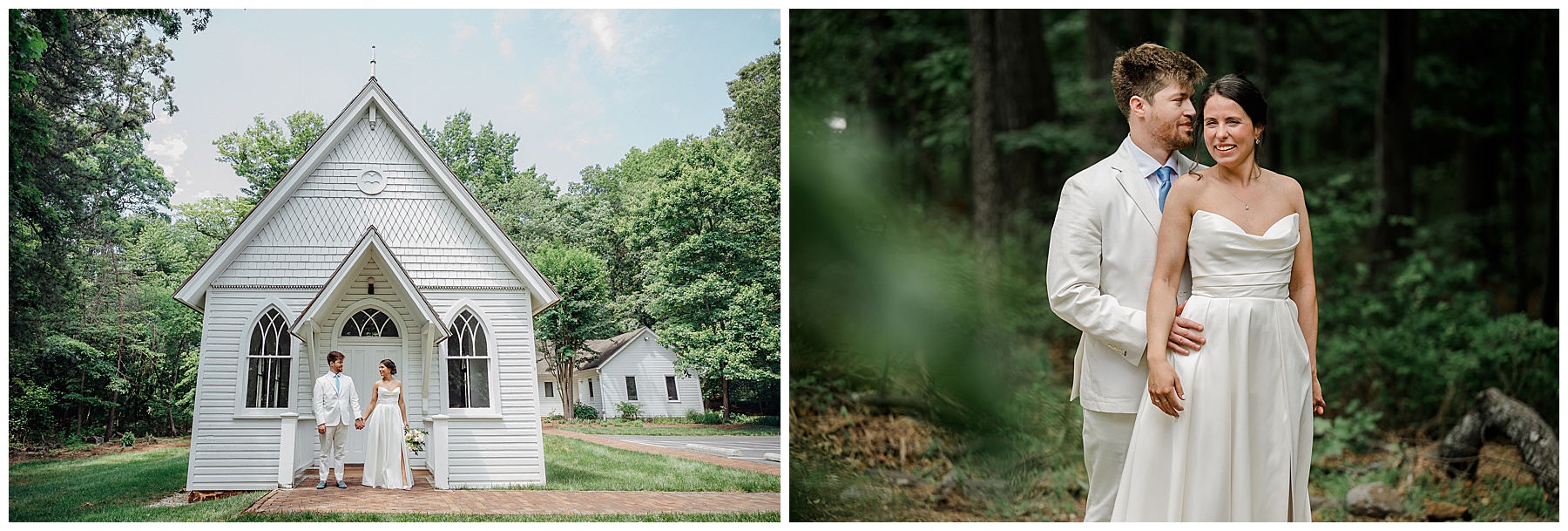 The Bride and Groom at Dorsey Chapel